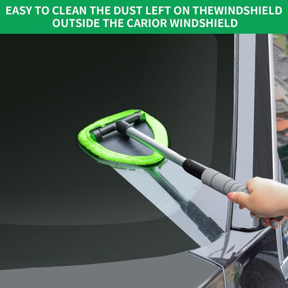 🚗 Microfiber Car Windshield Cleaning Tool with Extendable Handle