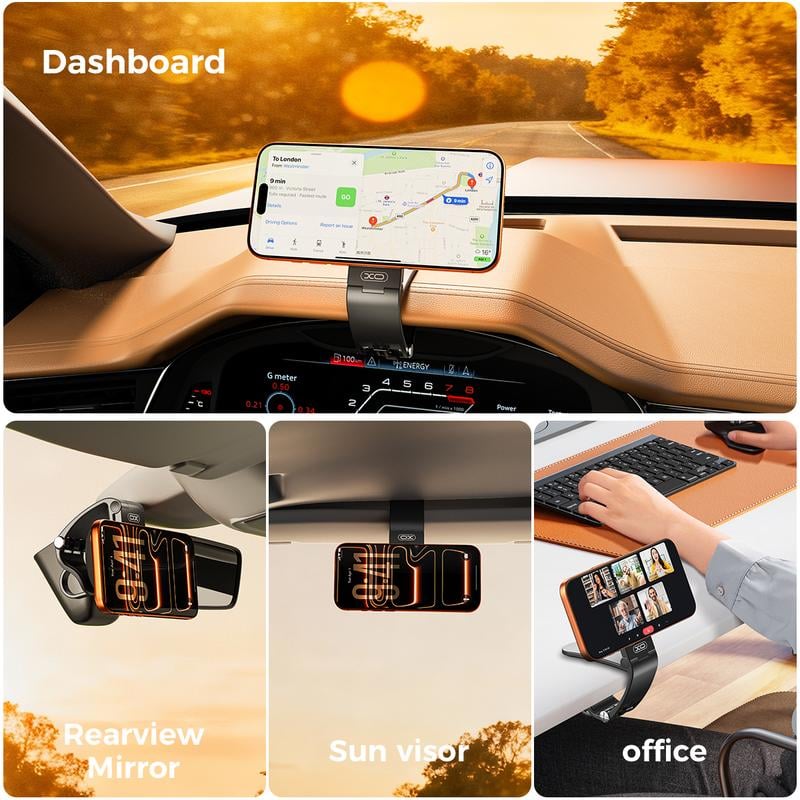 🔥Buy More Save More🔥Magnetic Car Phone Mount, Hands Free Cell Phone Holder Clip Max 95° Adjustable Car Phone Holder