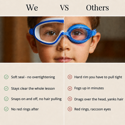 🔥 Leak-Proof Anti-Fog Swim Goggles – No Hair Pulling, Just Clear Comfortable Swimming