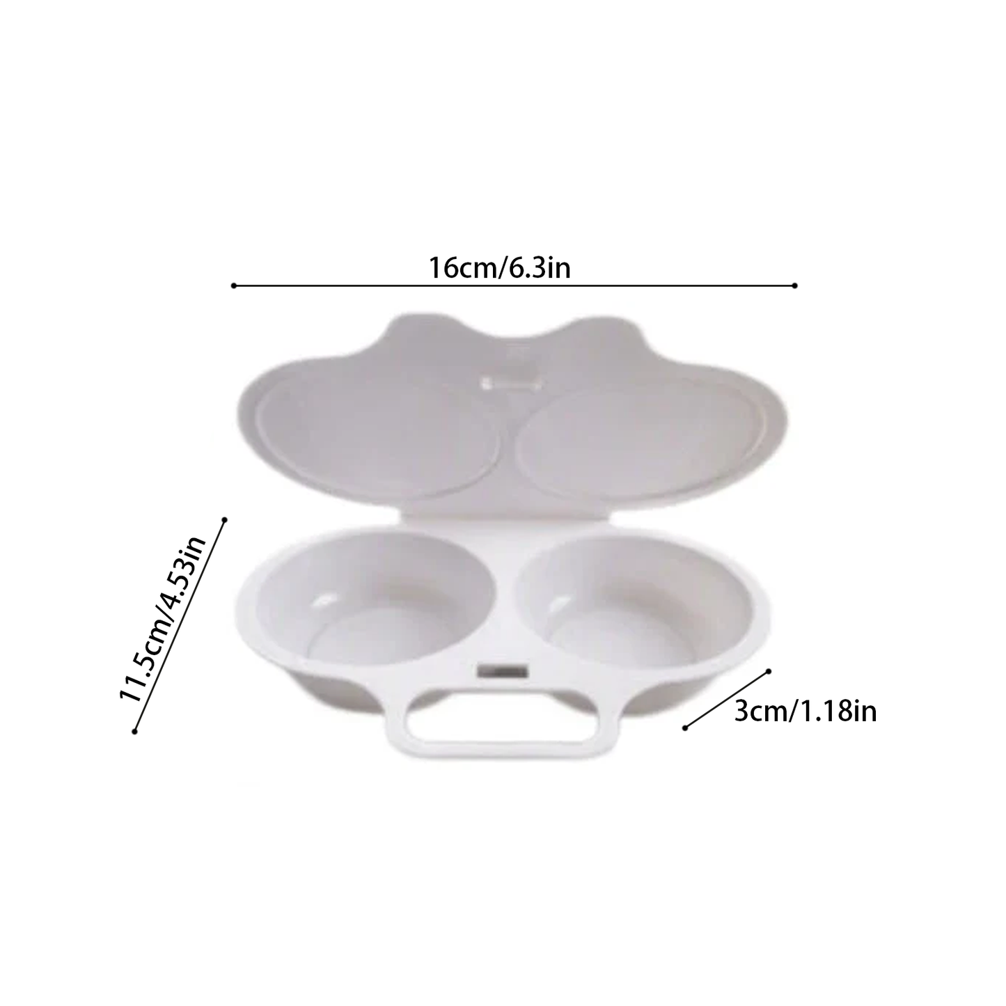 🍳 BUY 1 GET 1 FREE! ✨ Dual Cavity Microwave Egg Poacher – Quick Oil-Free Cooking, Food-Grade PP & Versatile Kitchen Essential 💫