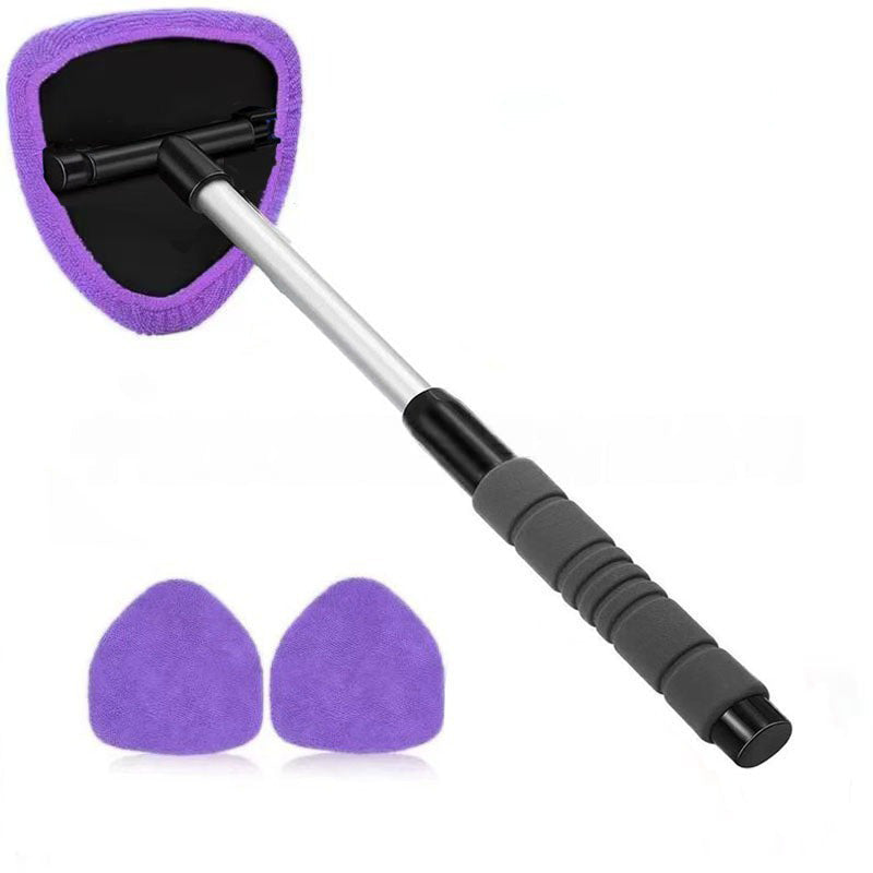🚗 Microfiber Car Windshield Cleaning Tool with Extendable Handle