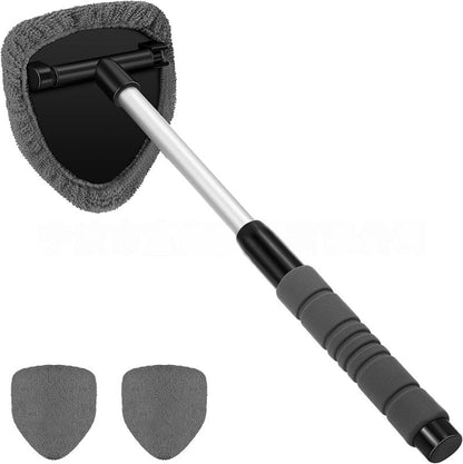 🚗 Microfiber Car Windshield Cleaning Tool with Extendable Handle