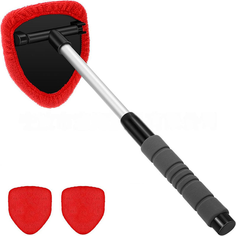 🚗 Microfiber Car Windshield Cleaning Tool with Extendable Handle