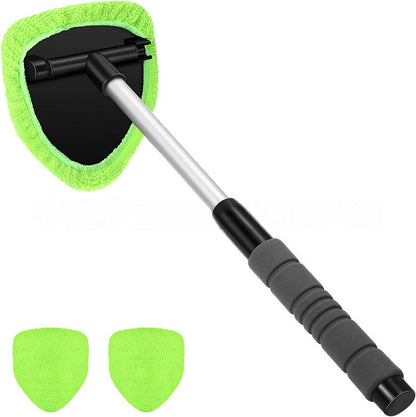 🚗 Microfiber Car Windshield Cleaning Tool with Extendable Handle