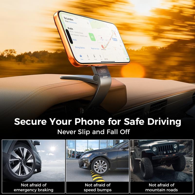 🔥Buy More Save More🔥Magnetic Car Phone Mount, Hands Free Cell Phone Holder Clip Max 95° Adjustable Car Phone Holder
