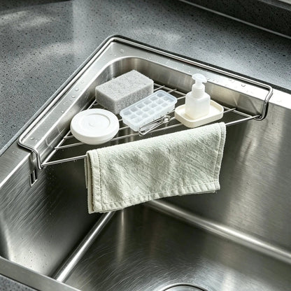 🔥Last Day BUY 1 GET 1 FREE🔥 Corner Sink Draining Shelf with Open Wire Rack Design