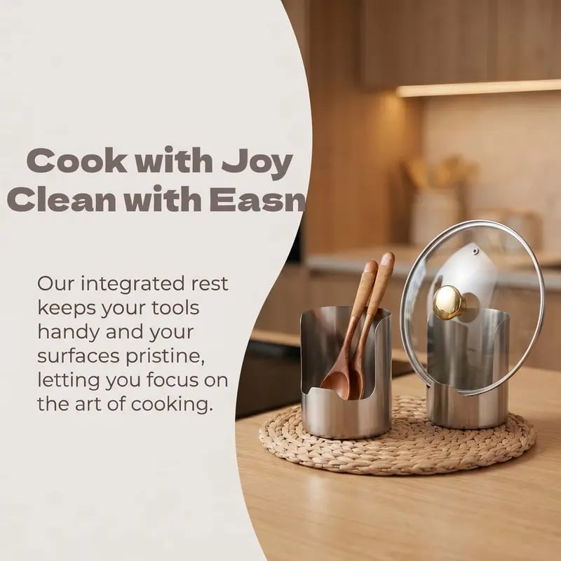 ✨LAST DAY 49% OFF 🍴Stainless Steel Utensil Organizer | Keep Your Kitchen Counter Clean & Stylish