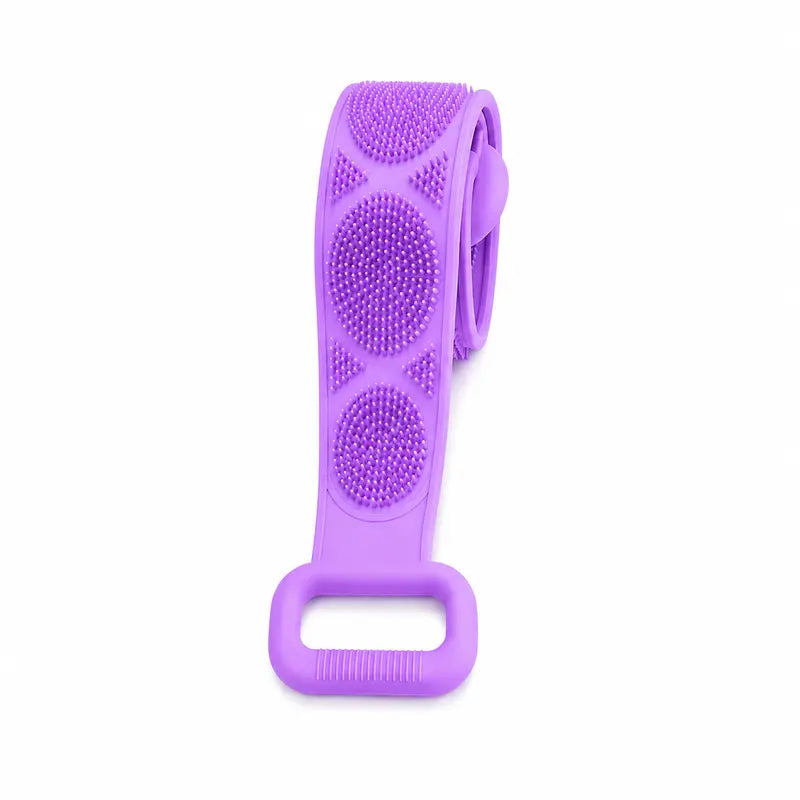 Silicone Bath Brush, Double-Sided Exfoliating Back Scrubber with Mesh Sponge💦