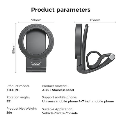 🔥Buy More Save More🔥Magnetic Car Phone Mount, Hands Free Cell Phone Holder Clip Max 95° Adjustable Car Phone Holder