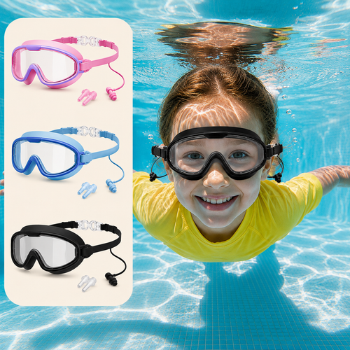 🔥 Leak-Proof Anti-Fog Swim Goggles – No Hair Pulling, Just Clear Comfortable Swimming