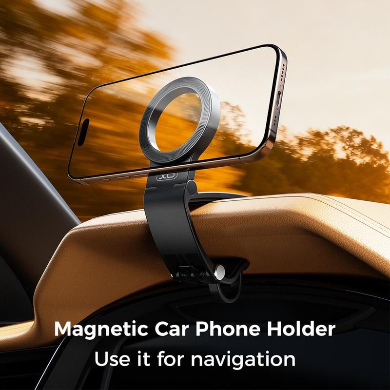 🔥Buy More Save More🔥Magnetic Car Phone Mount, Hands Free Cell Phone Holder Clip Max 95° Adjustable Car Phone Holder