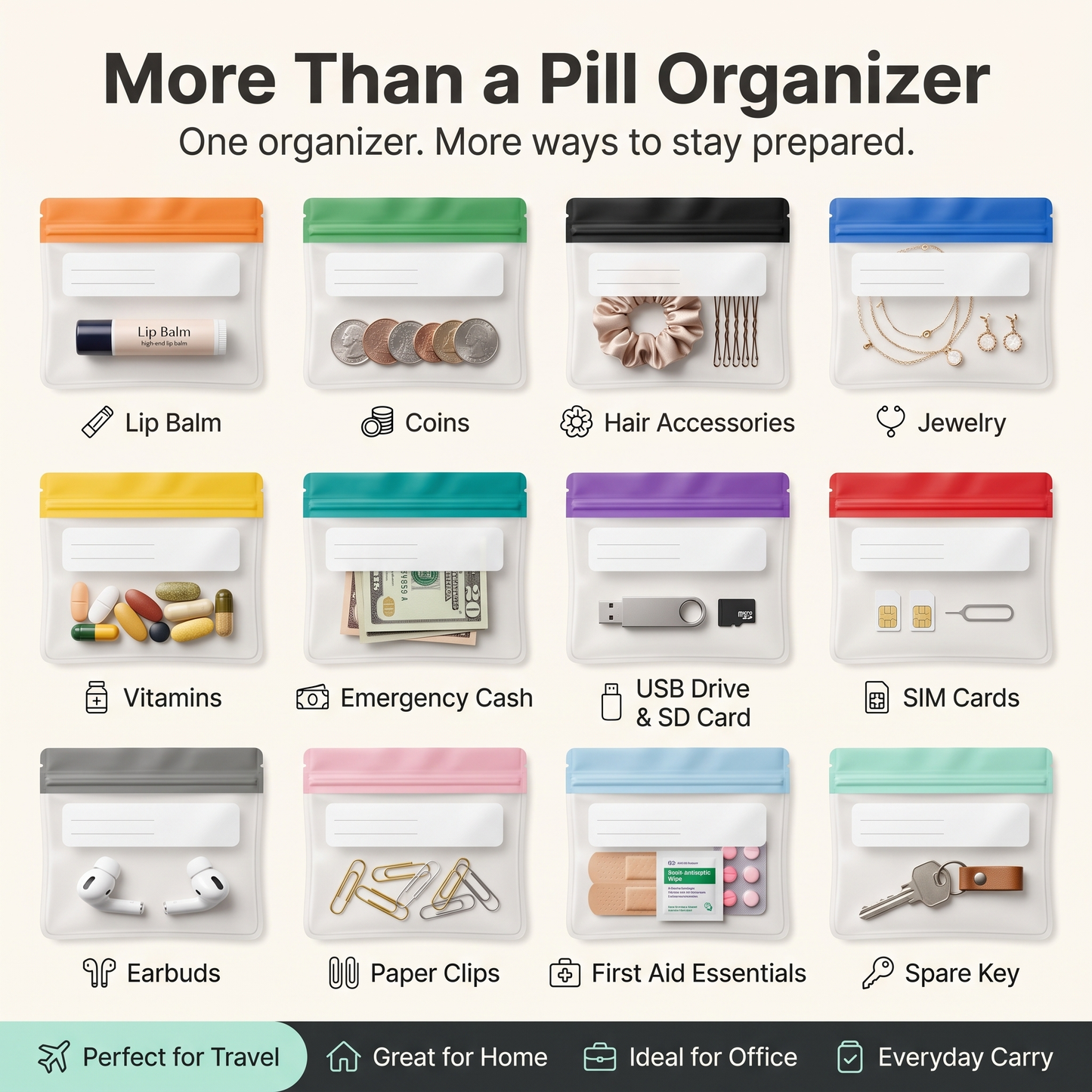 ✨Smart Weekly Organizer，Jewelry Organizer Bag，The Perfect Gift for Family and Friends