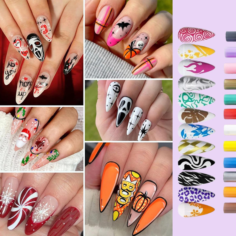 🎁The Best Christmas present For Kids -50% OFF⏳🎨12 Colors Nail Art Pens Set
