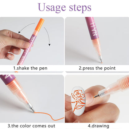 🎁The Best Christmas present For Kids -50% OFF⏳🎨12 Colors Nail Art Pens Set