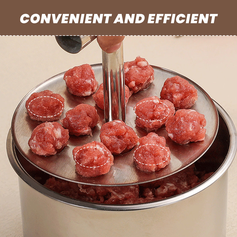 🥳HOT SALE🥳💞50K+ SOLD! Meatball Mould – From £5.99! 304 steel, 6/12 holes & ergonomic. Perfect balls every time – grab yours! ✅